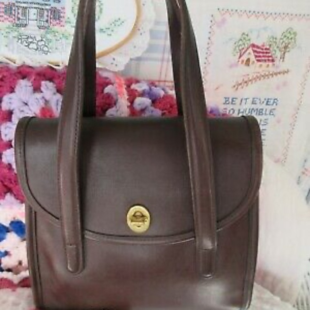 Vintage Coach Belmont Satchel Bag in Mahogany